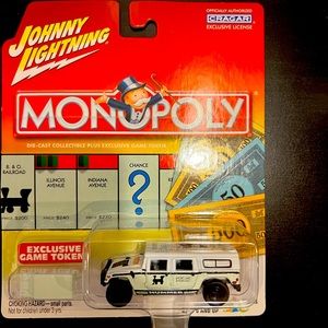 Johnny Lightning Monopoly Car. Die Cast Shortline Railroad, 2000 Hummer H1